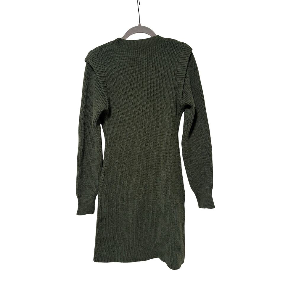 BTFBM Women’s Knit Sweater Dress Olive Green Long Sleeve Crew Neck Size M NWT - Picture 5 of 9